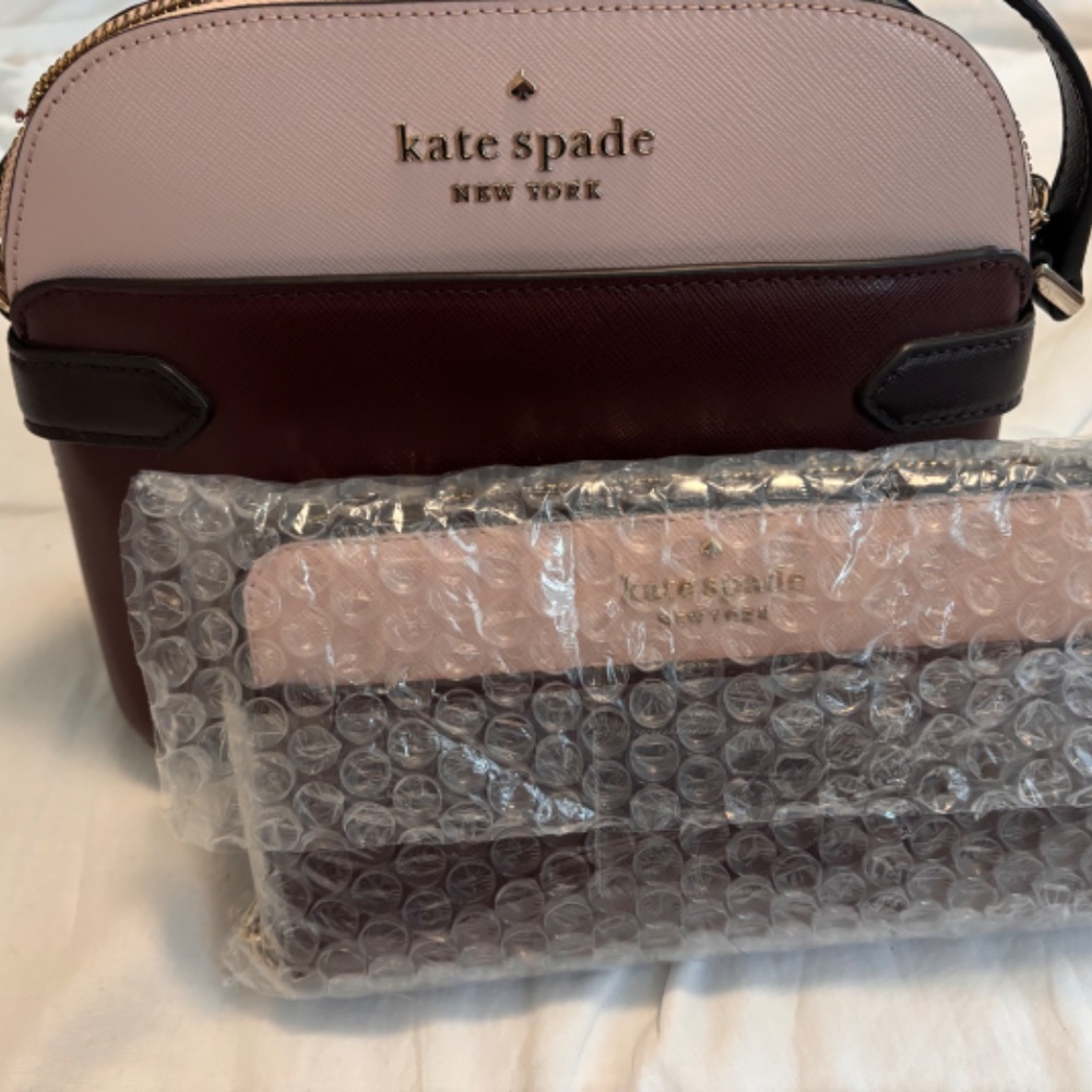 kate spade Staci Leather Dome Crossbody & Large Wallet Bicolor Colorblock